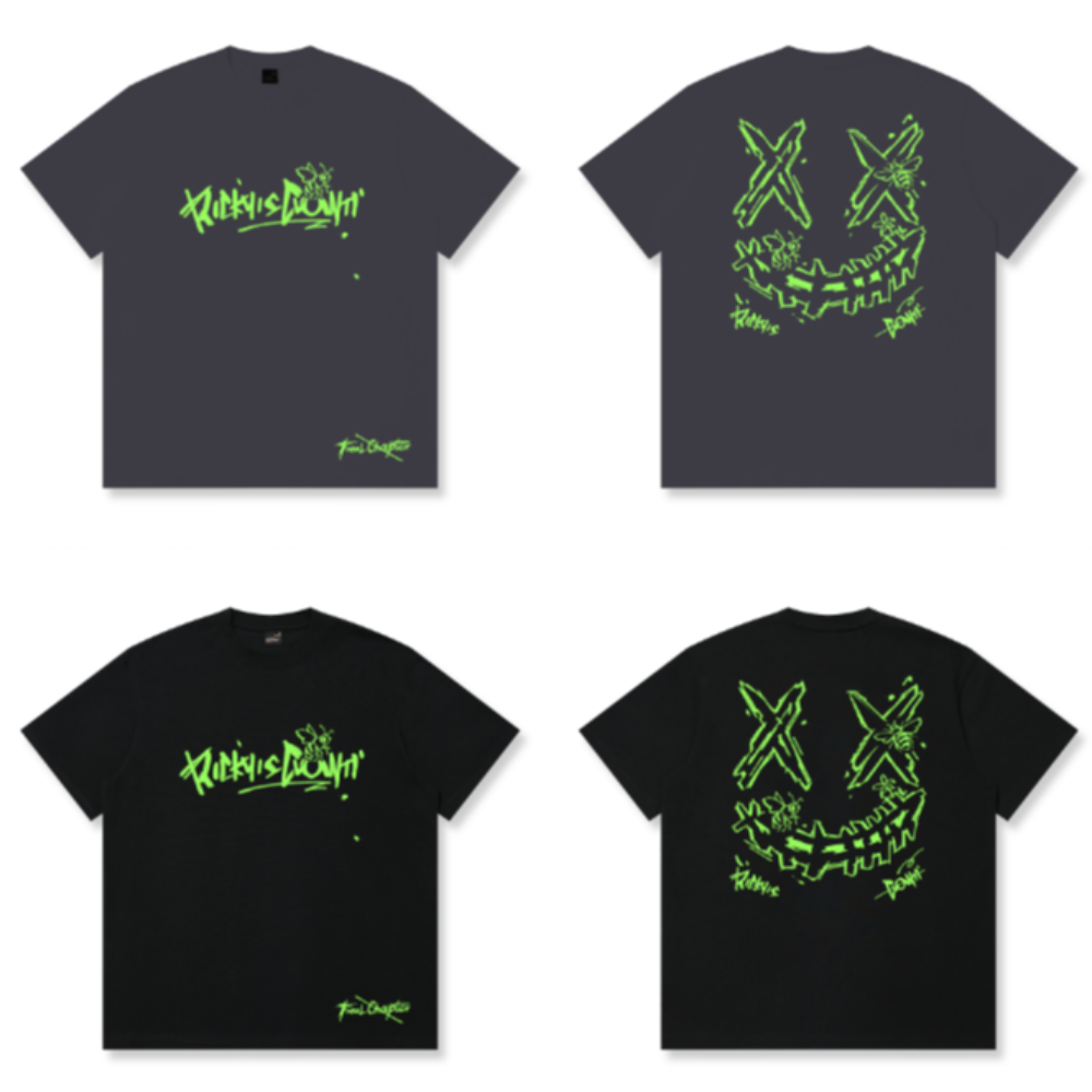 RickyisClown "Neon Bee Torn Smile Tee" RIC荧夜蜜蜂撕裂笑脸短袖