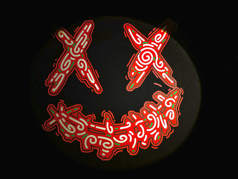 RickyisClown Dizzy Face 3M Reflective TornSmiley Tee RIC迷糊脸3M反光撕裂笑脸短袖