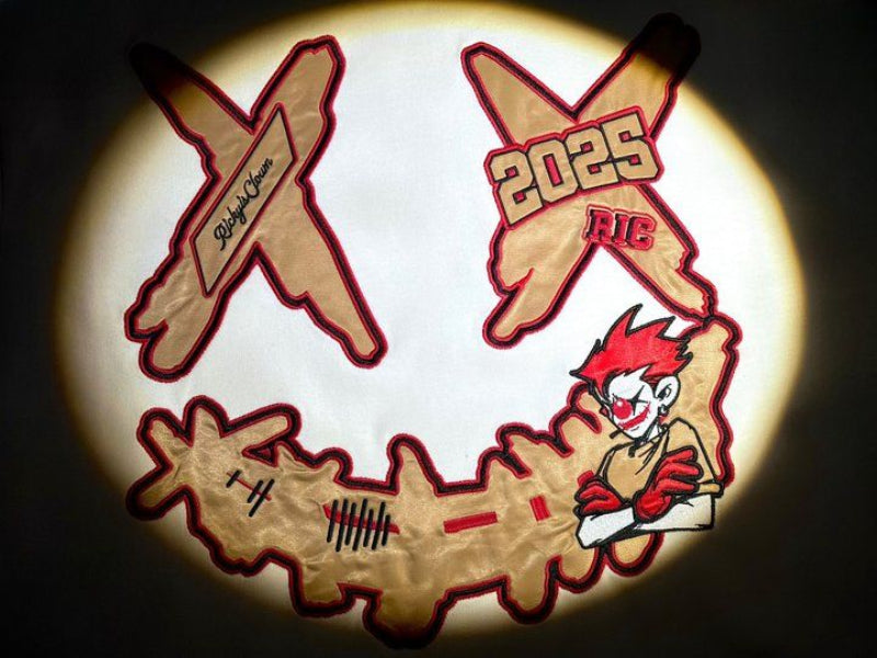 RickyisClown Joker Era Embroidered Patch Ripped Smiley Tee RIC小丑元年贴布绣撕裂笑脸短袖