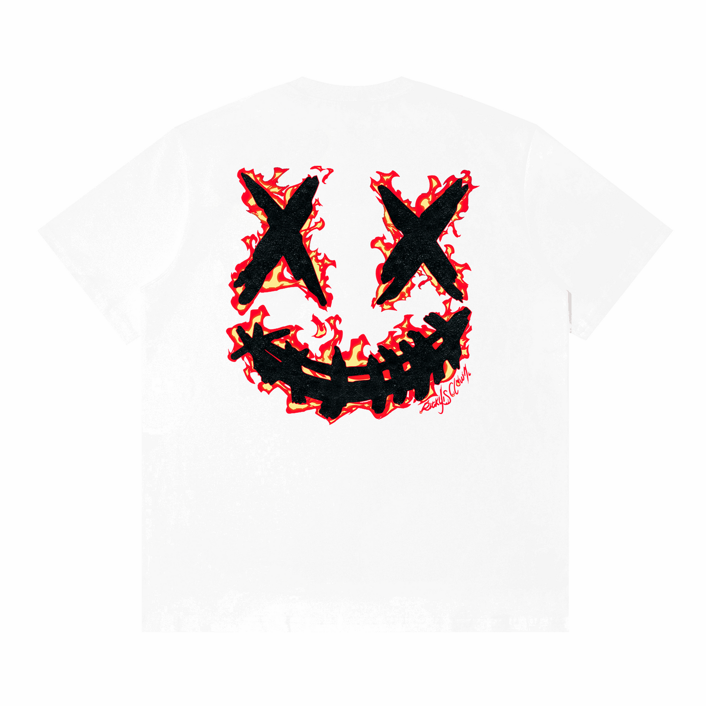 Blazing Inferno Splatter Smiley Tee 熊熊烈焰刷漆笑脸短袖