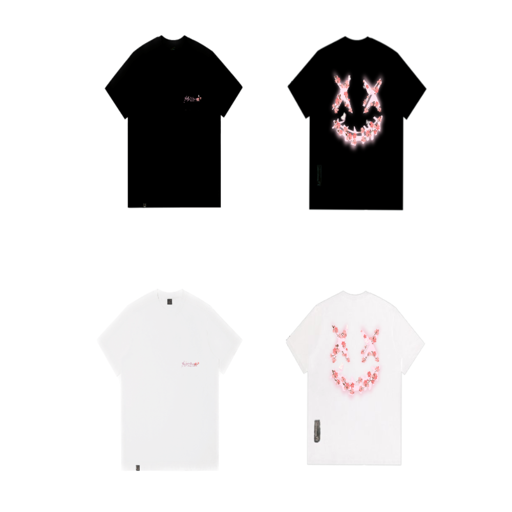 Rickyisclown Cherryblossom Halo Joker Smiley T-shirt RIC櫻花光暈撕裂笑臉短袖上衣
