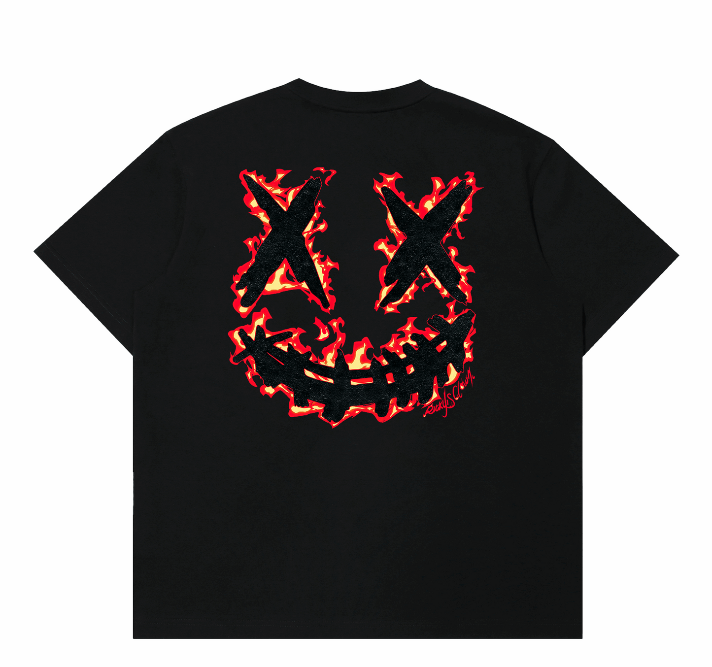 Blazing Inferno Splatter Smiley Tee 熊熊烈焰刷漆笑脸短袖