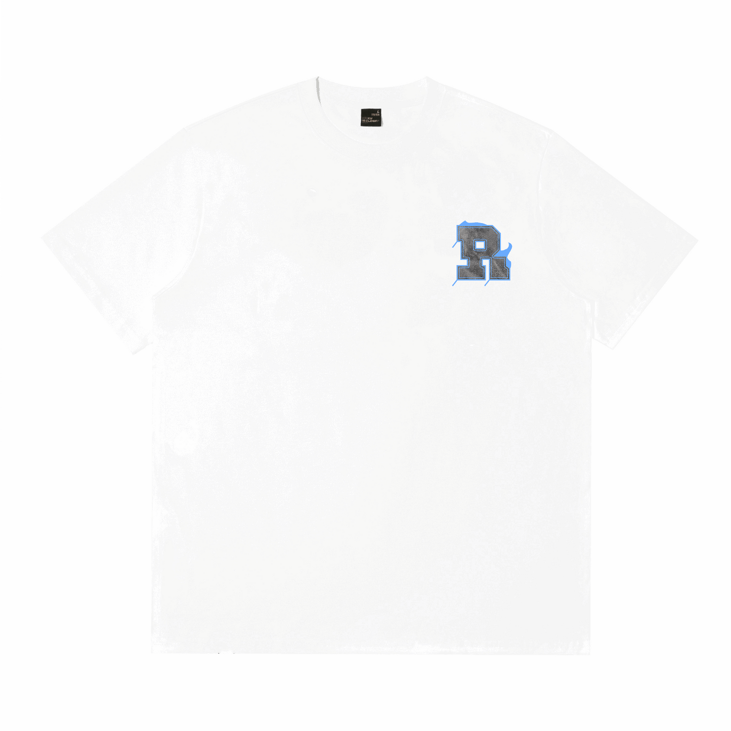 RIC Aqua Flame Splatter Smiley Tee 海蓝火焰刷漆笑脸短袖