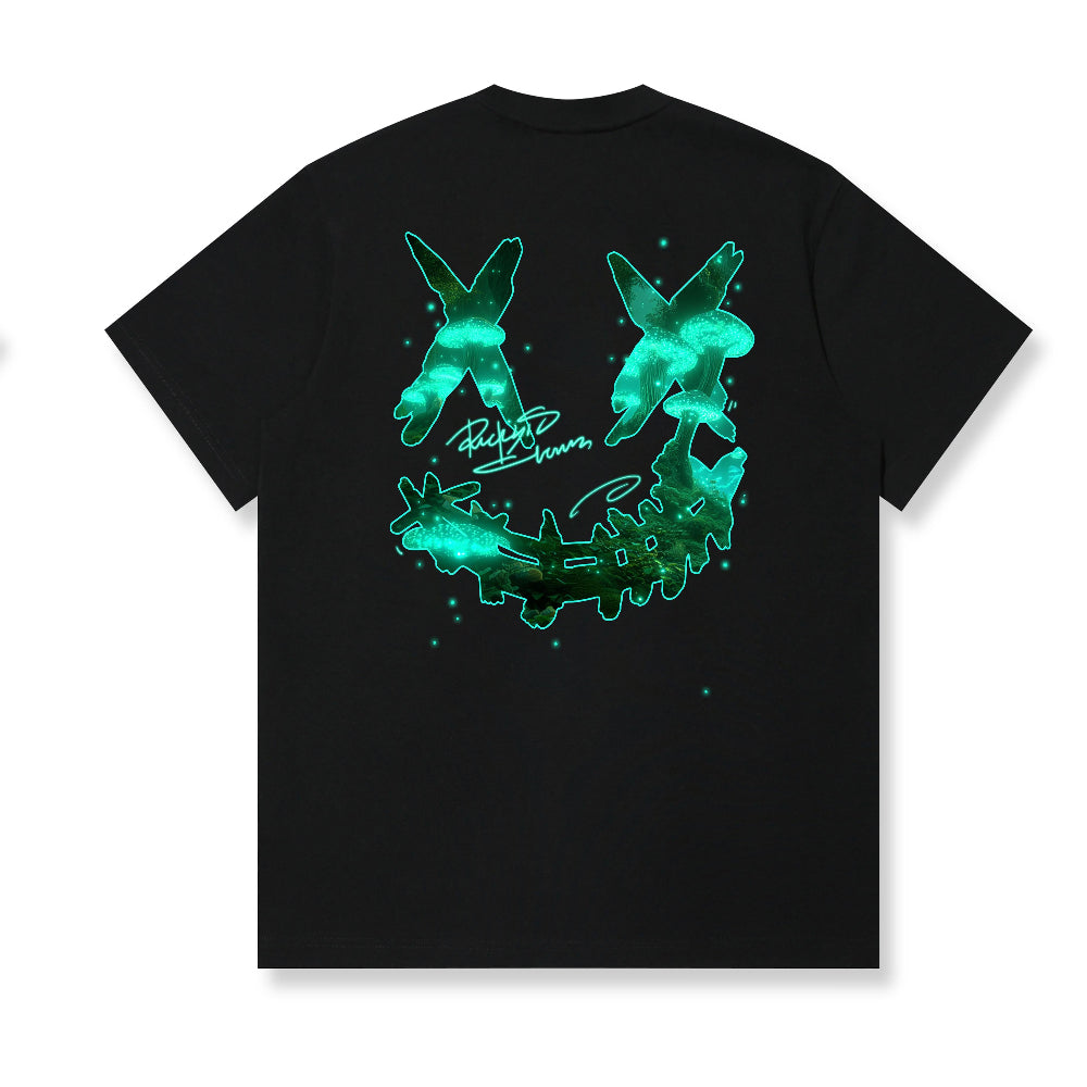 RickyisClown Aurora Forest Torn Smile Tee RIC极光森林撕裂笑脸短袖