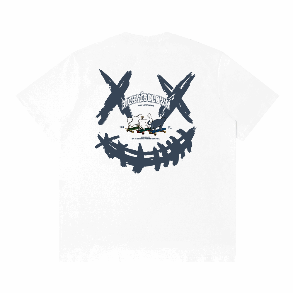 RickyisClown "Friends Forever" Ripped Smiley Tee RIC“老友记”撕裂笑脸短袖