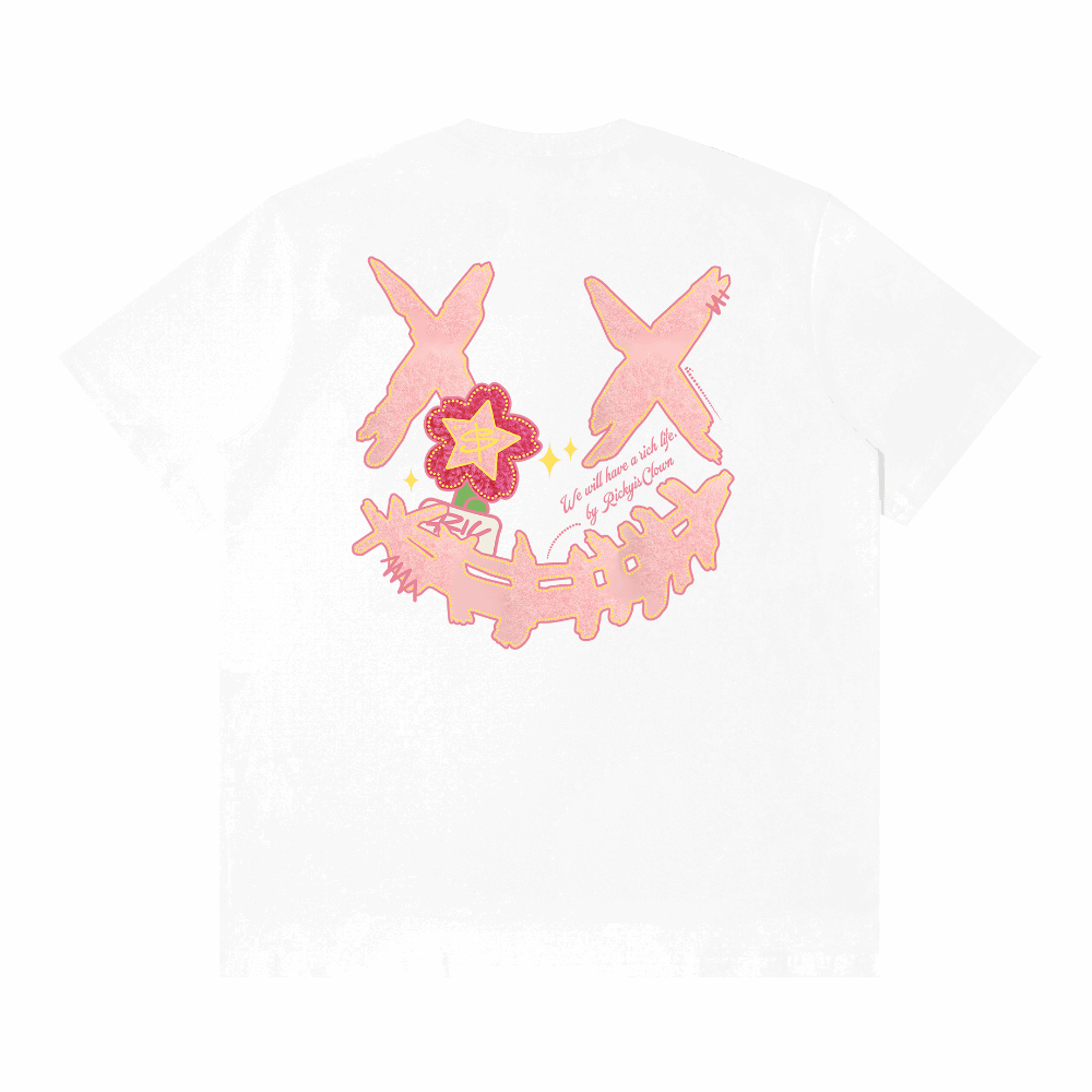 RIC "Money Flower" Ripped Smiley Tee “有钱花”撕裂笑脸短袖
