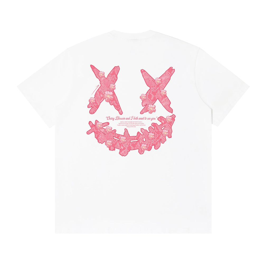 RickyisClownFloral Serpent Ripped Smiley Tee RIC花海蛇撕裂笑脸短袖