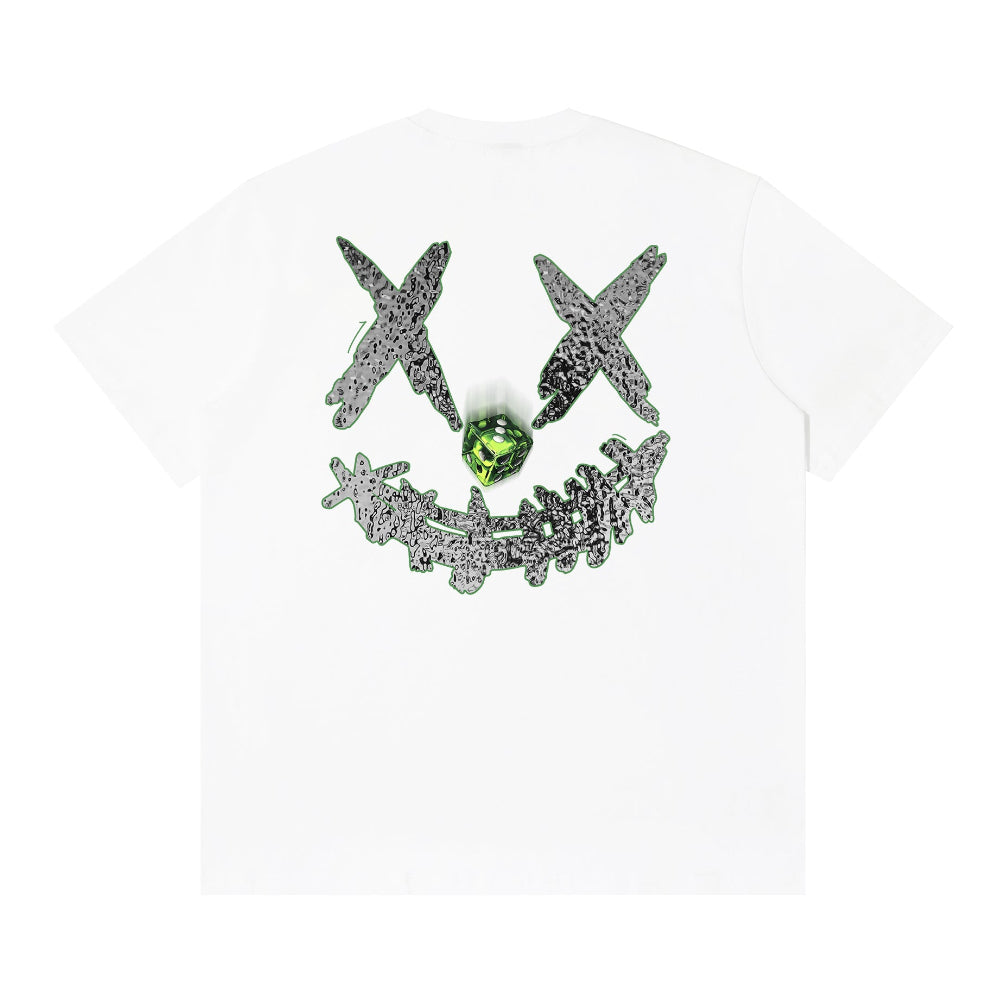 RIC Jade Dice Silver Leather Tee 碧绿骰子银皮短袖