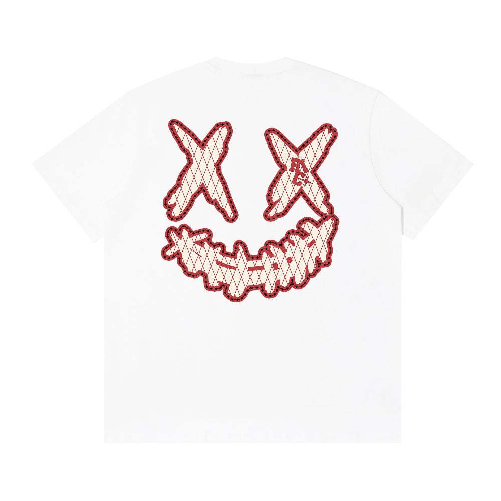 RickyisClown Red Cut-Out Robek Smiley Tee RIC红色切割撕裂笑脸短袖