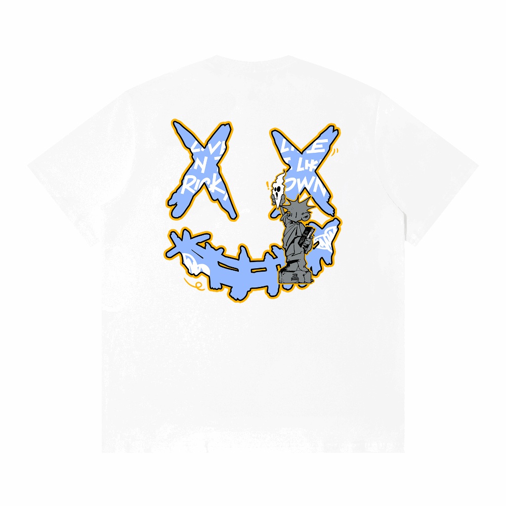 RickyisClown"Liberty Pineapple" Borderless Smiley Tee RIC“自由象征”菠萝头撕裂笑脸短袖