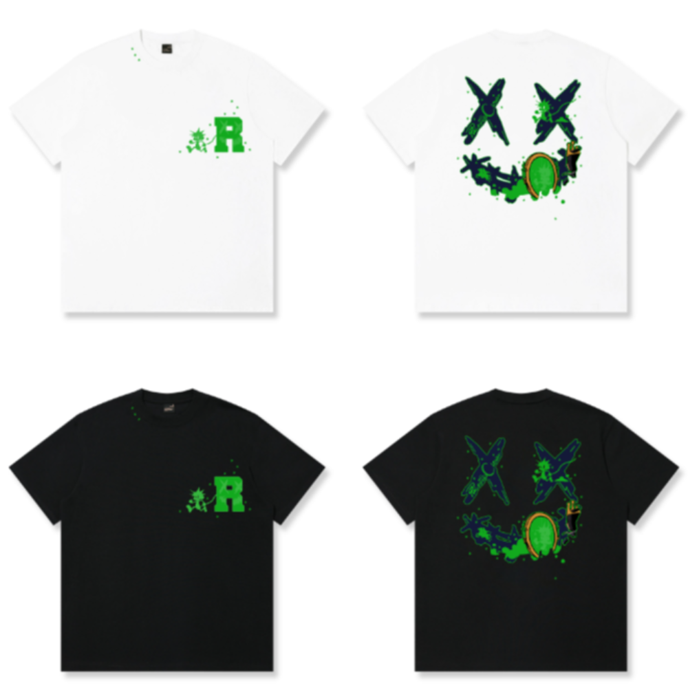 RickyisClown Pineapple Head & Magic Mirror Torn Smile Tee – Limited Edition RIC菠萝头与魔镜撕裂笑脸短袖(菠萝头限定)