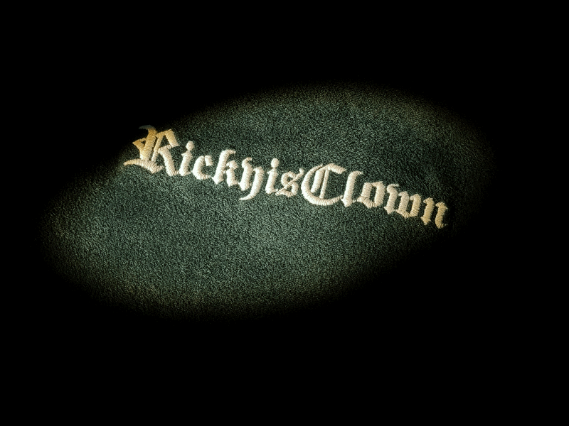 RickyisClown Ripped Smiley Embroidered Suede Shirt RIC撕裂笑脸刺绣麂皮短袖衬衫