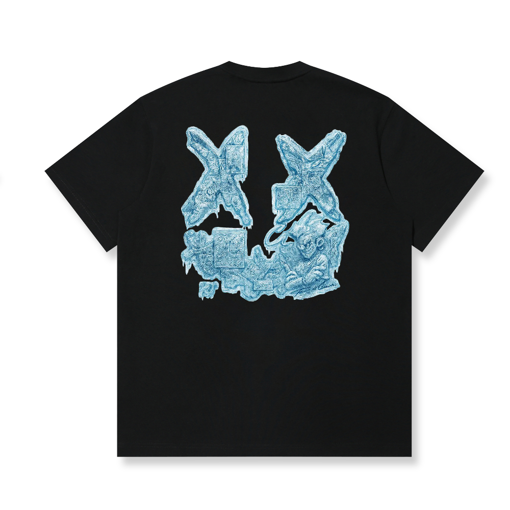 RickyisClownIce Relief Torn Smile Tee RIC寒冰浮雕撕裂笑脸短袖