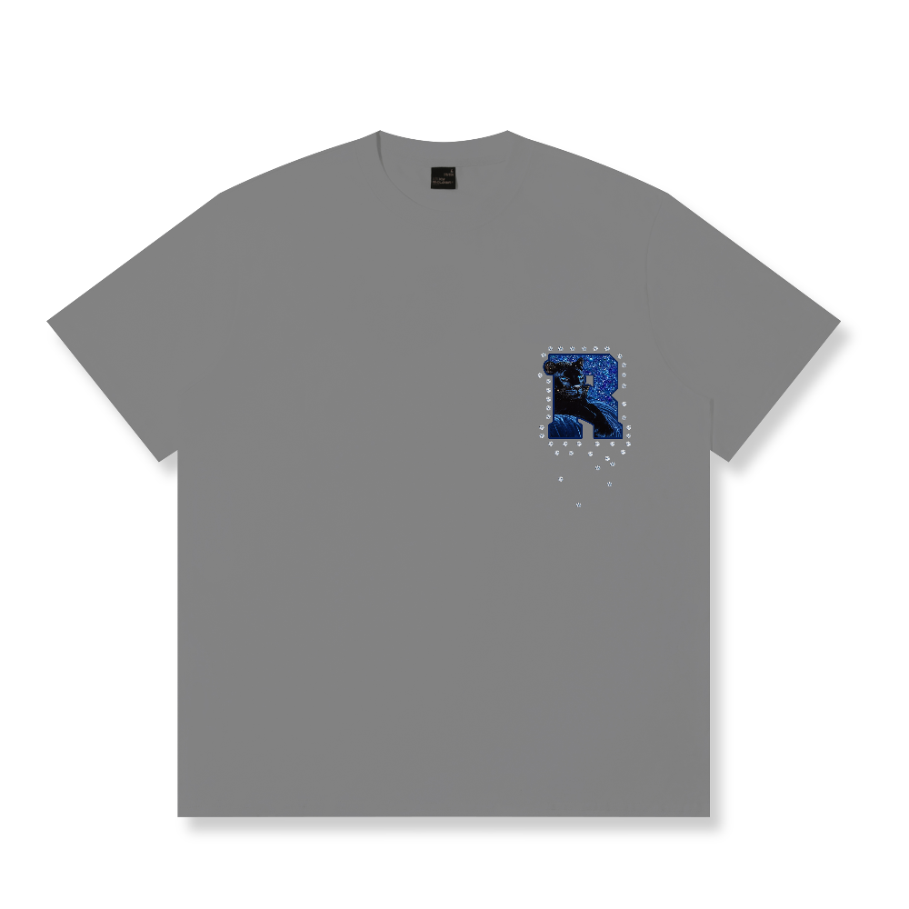 RickyisClownShadow Panther Torn Smile Tee RIC幽蓝黑豹撕裂笑脸短袖
