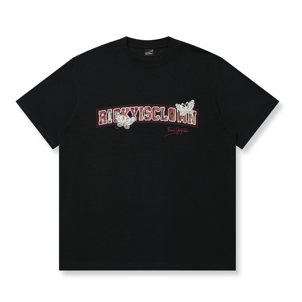 RickyisClown Scorched Flame Torn Smile Tee RIC火烧之色撕裂笑脸短袖