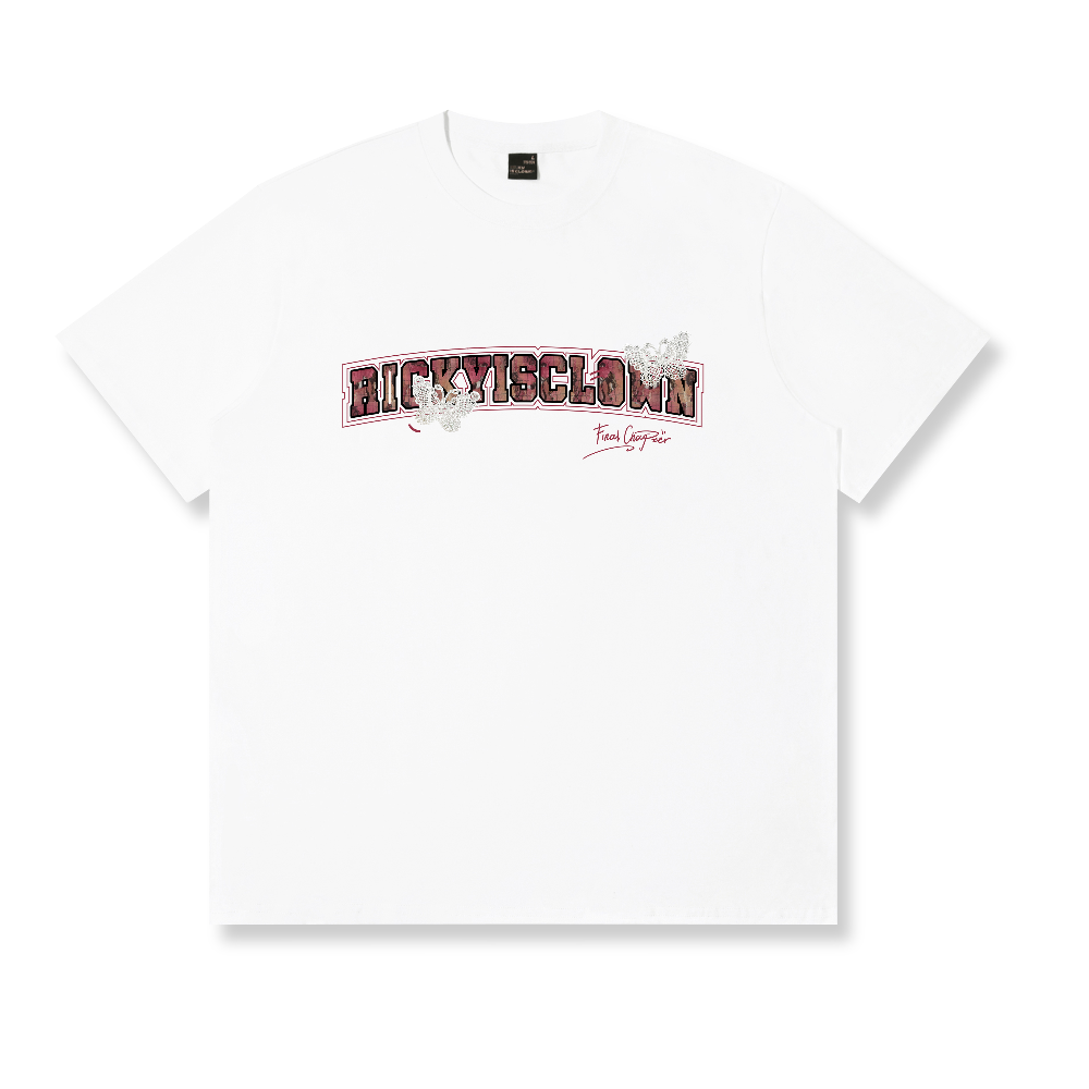 RickyisClown Scorched Flame Torn Smile Tee RIC火烧之色撕裂笑脸短袖