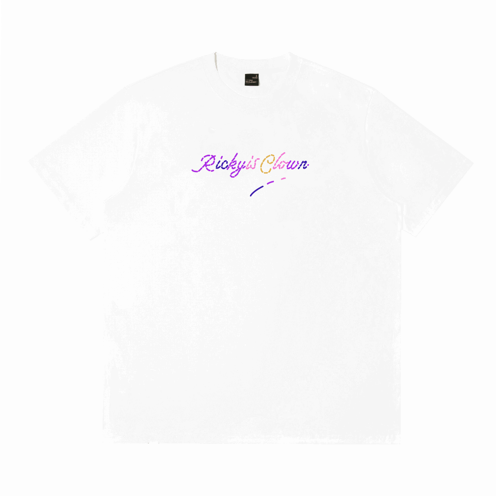 Rainbow Stripe Embroidered Tee 彩虹条条刺绣短袖