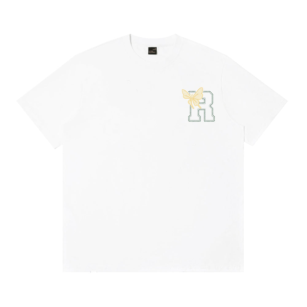 RickyisClown Camellia Sparkle Ripped Smiley Tee RIC山茶花语烫钻撕裂笑脸短袖