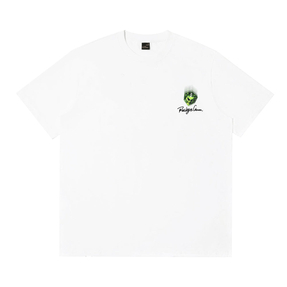 RIC Jade Dice Silver Leather Tee 碧绿骰子银皮短袖