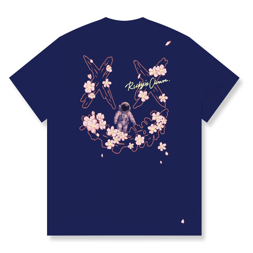 RickyisClown Floral Shadow Torn Smile Tee RIC花影穿梭撕裂笑脸短袖