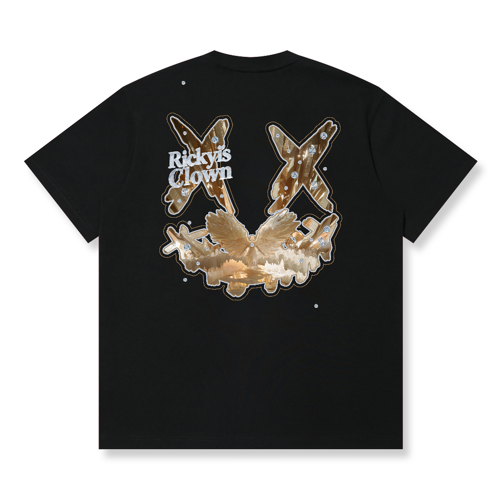 RickyisClown Sacred Crystal Torn Smile Tee RIC神圣水晶撕裂笑脸短袖