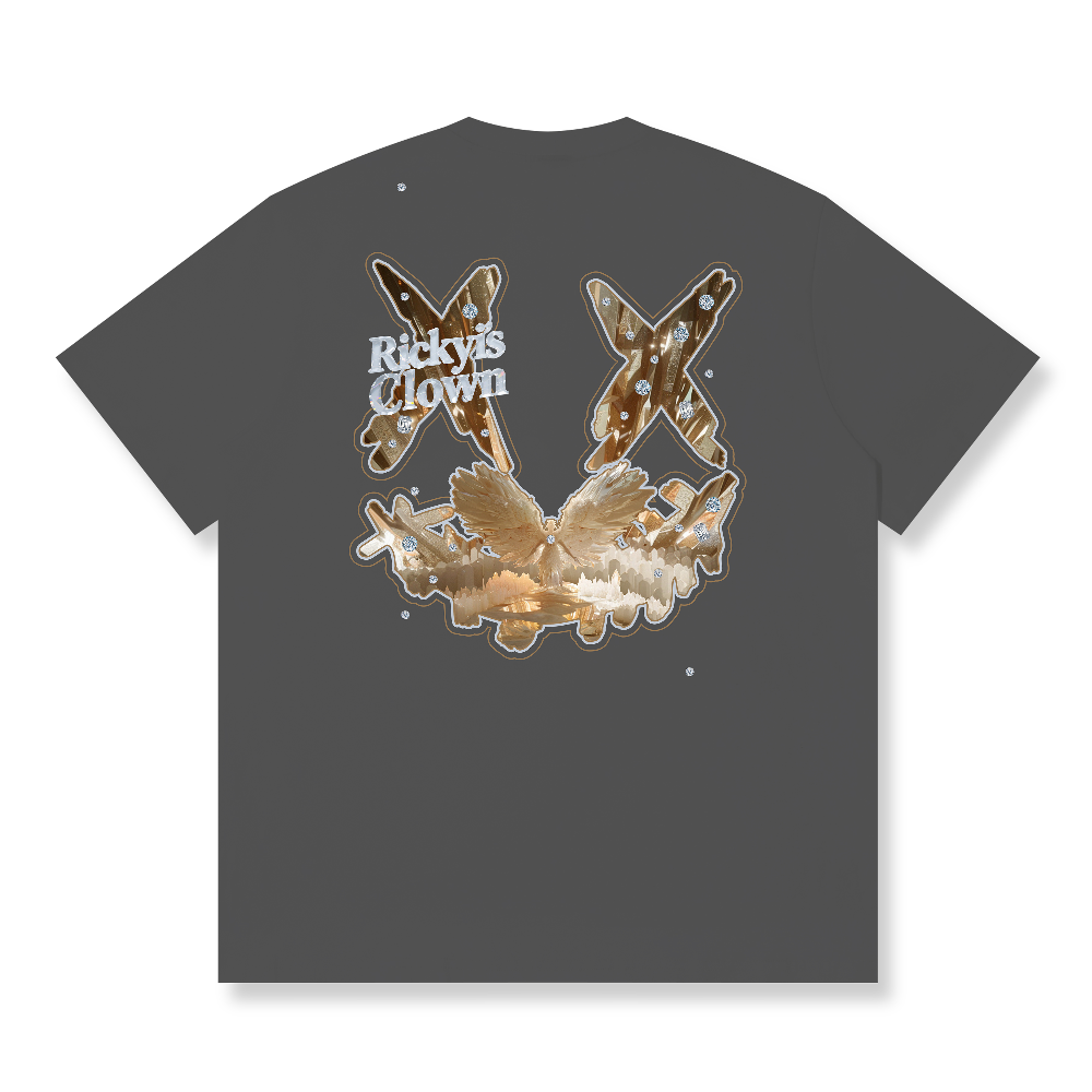 RickyisClown Sacred Crystal Torn Smile Tee RIC神圣水晶撕裂笑脸短袖