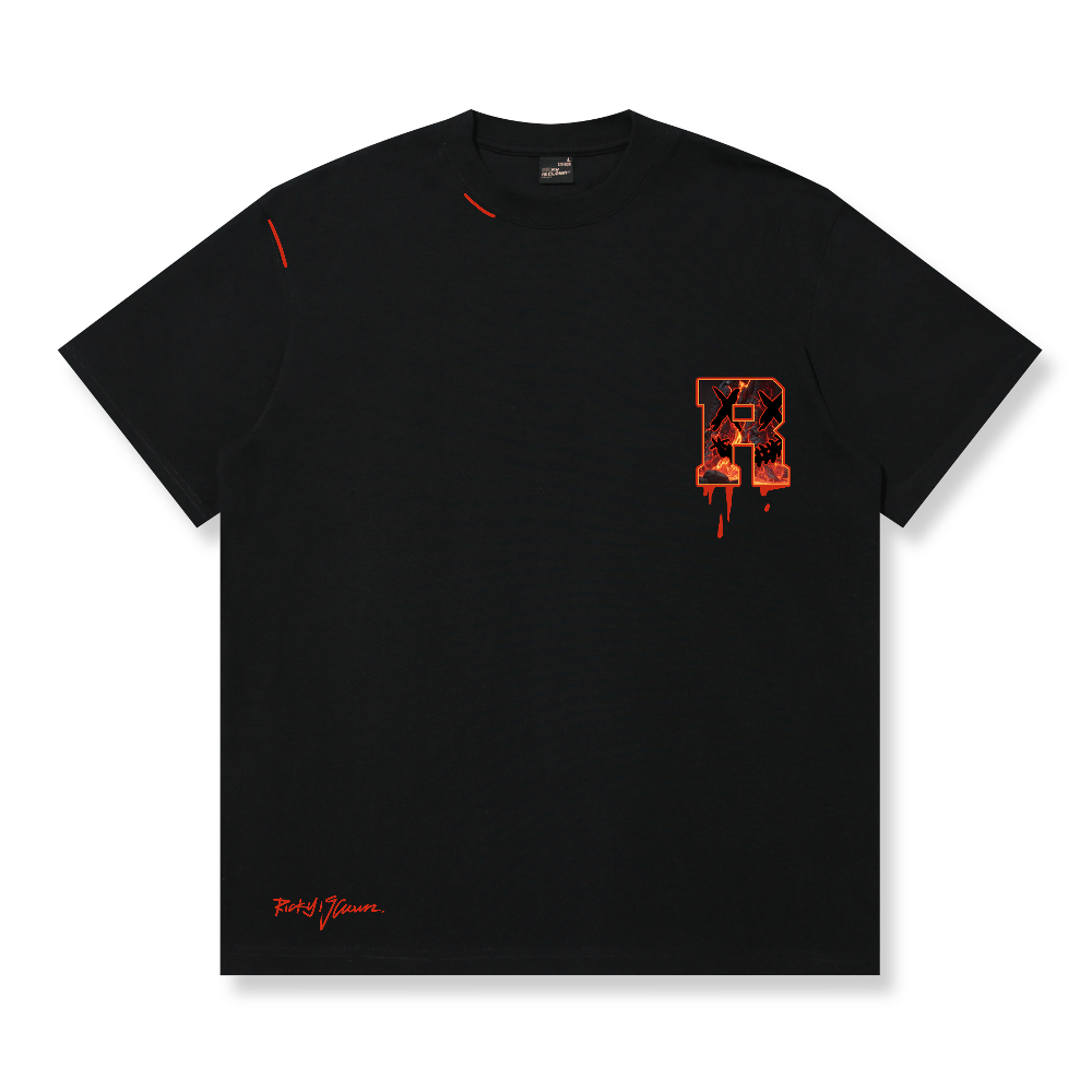 RickyisClown Inferno Black Horse Torn Smile Tee RIC熔浆黑马撕裂笑脸短袖