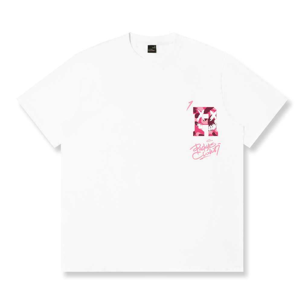 RickyisClown Pink Camouflage Torn Smile T-Shirt – Pineapple Exclusive RIC粉色迷彩纹撕裂笑脸短袖(菠萝头限定)