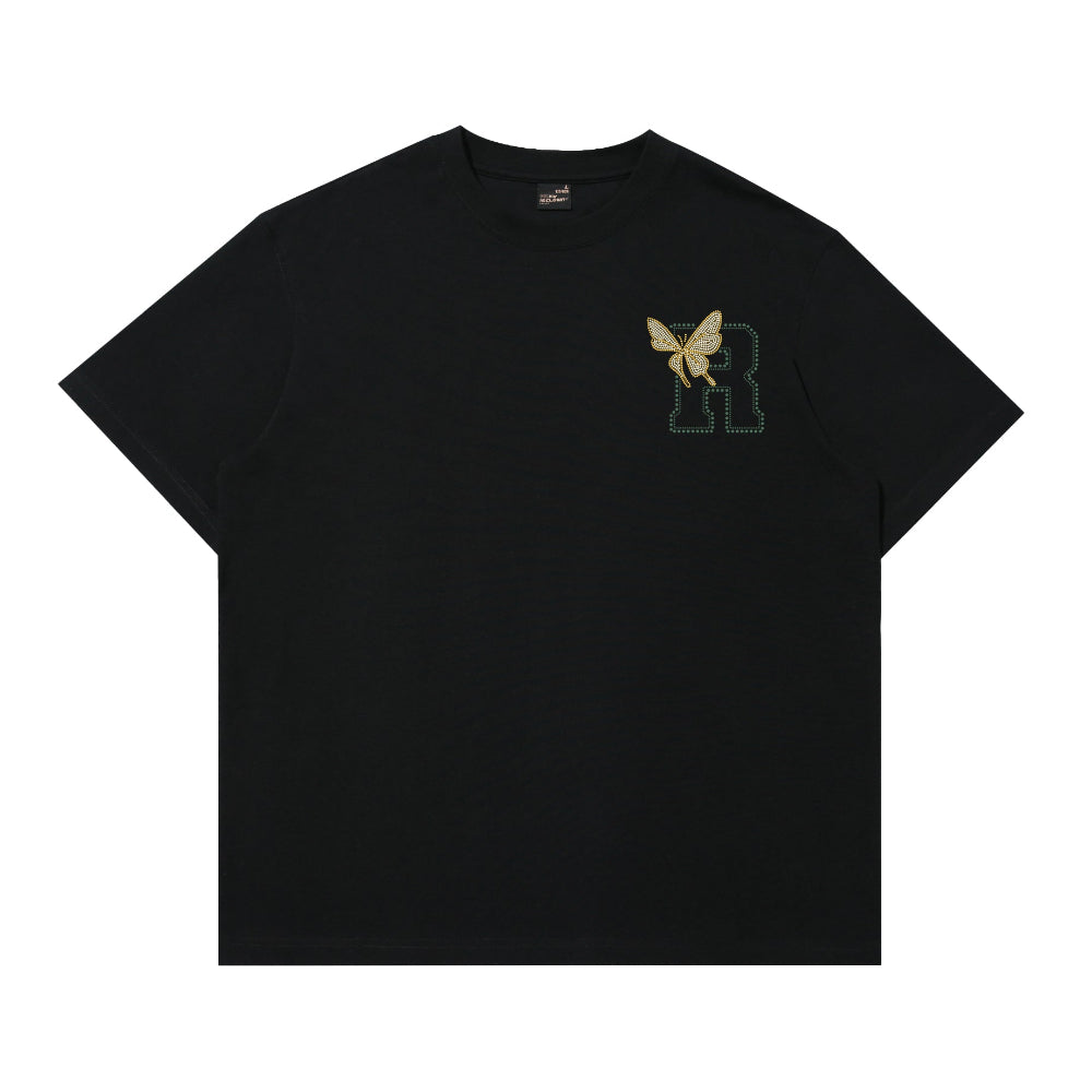RickyisClown Camellia Sparkle Ripped Smiley Tee RIC山茶花语烫钻撕裂笑脸短袖