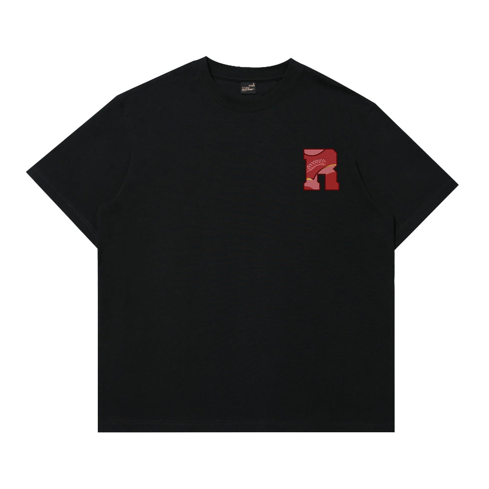 RickyisClown Flower & Snake Foil Print Ripped Smiley Tee RIC花与蛇烫金撕裂笑脸短袖
