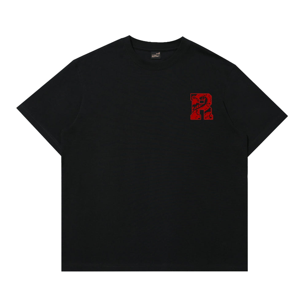 RickyisClown Paper-Cut Serpent Ripped Smiley Tee RIC剪纸蛇灵撕裂笑脸短袖