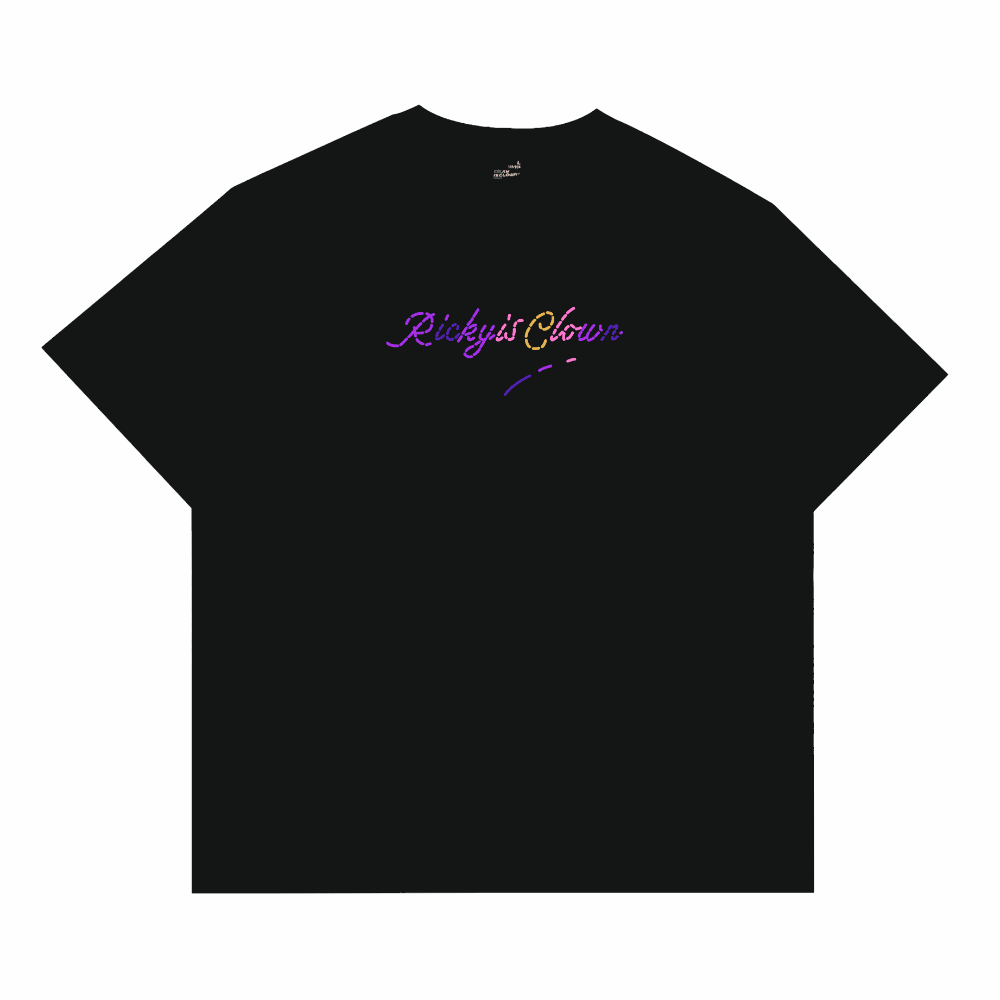 RickyisClown Rainbow Stripe Embroidered Tee RIC彩虹条条刺绣短袖