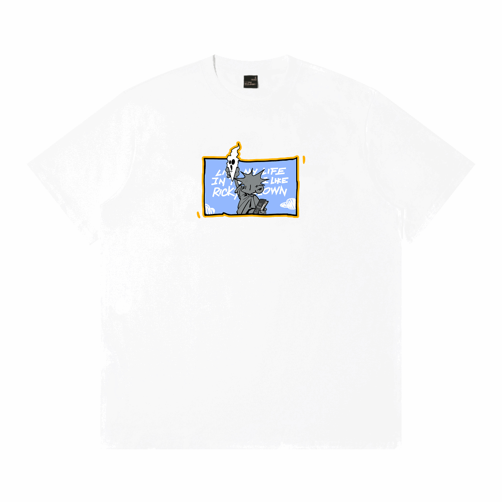 RickyisClown"Liberty Pineapple" Borderless Smiley Tee RIC“自由象征”菠萝头撕裂笑脸短袖
