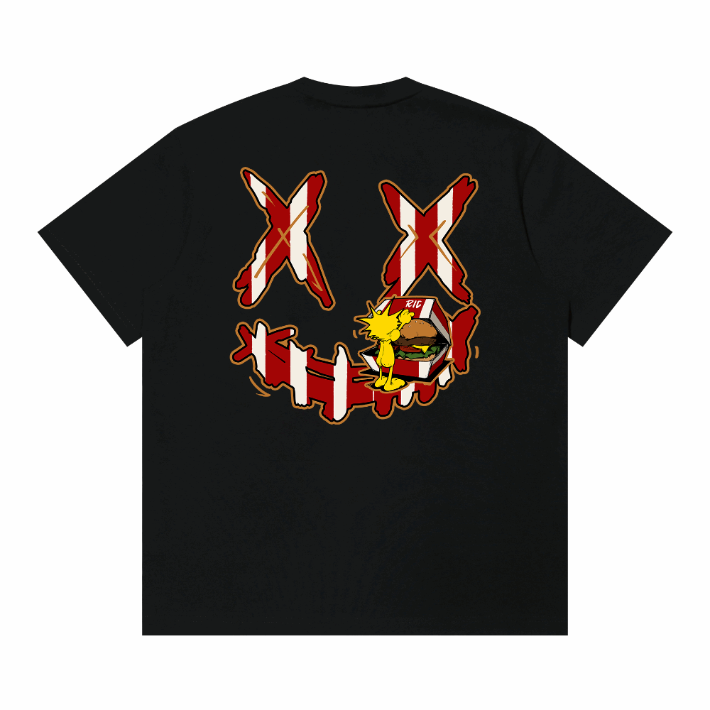RickyisClown"Pineapple Fast Food" Ripped Smiley Tee RIC“菠萝头的快餐” 撕裂笑脸短袖"