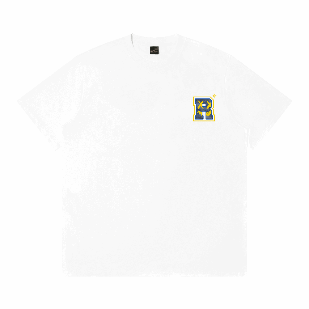 RickyisClown"Starburst Blue" Embroidered Ripped Smiley Tee RIC“蔚蓝星爆”贴皮绣撕裂笑脸短袖