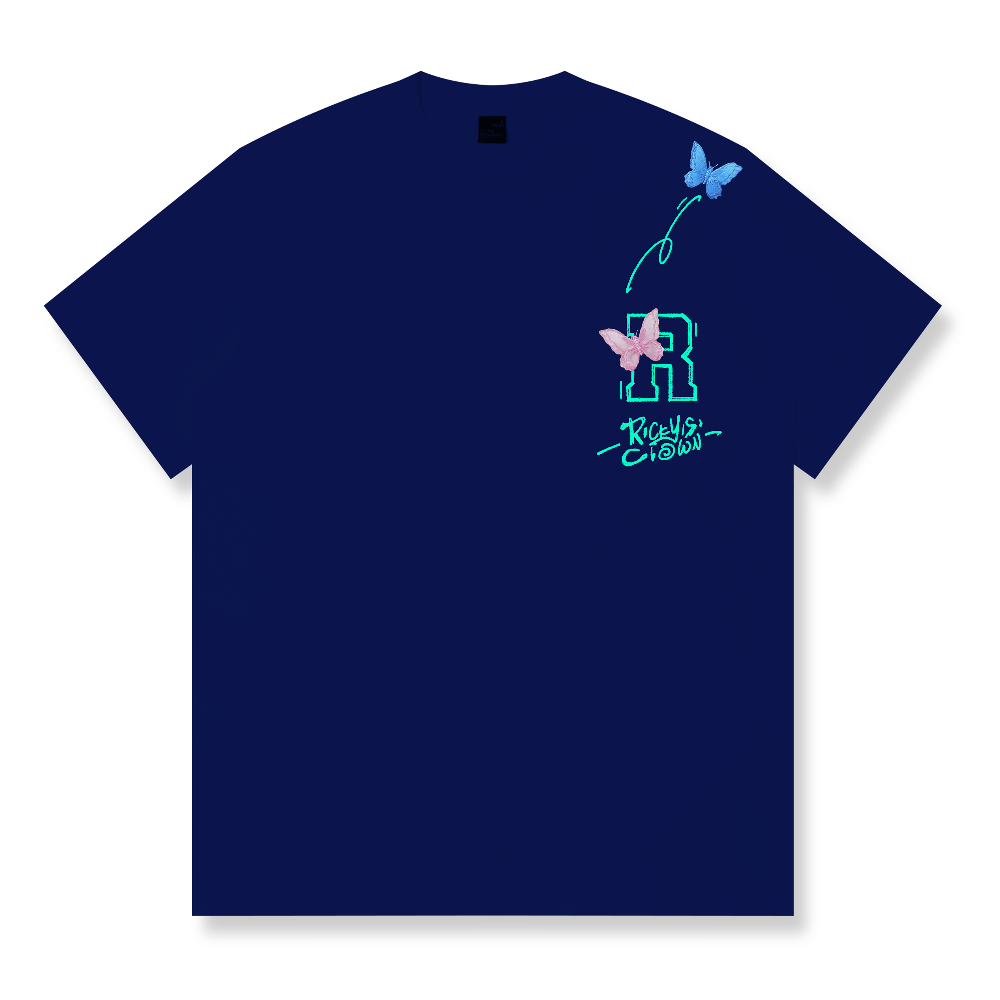 RickyisClown Aurora Butterfly Shadow Torn Smile Tee RIC极光蝶影撕裂笑脸短袖