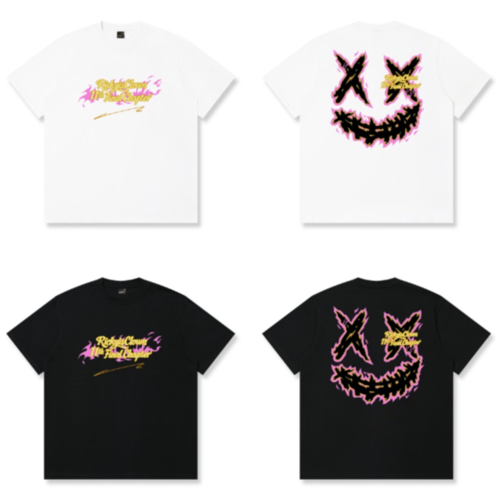 RickyisClown Pink Blaze Torn Smile Tee RIC粉焰侵袭撕裂笑脸短袖