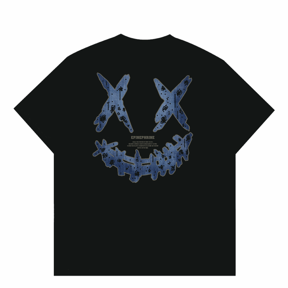 RIC Denim Obsession Ripped Smiley Tee 牛仔迷情撕裂笑脸短袖