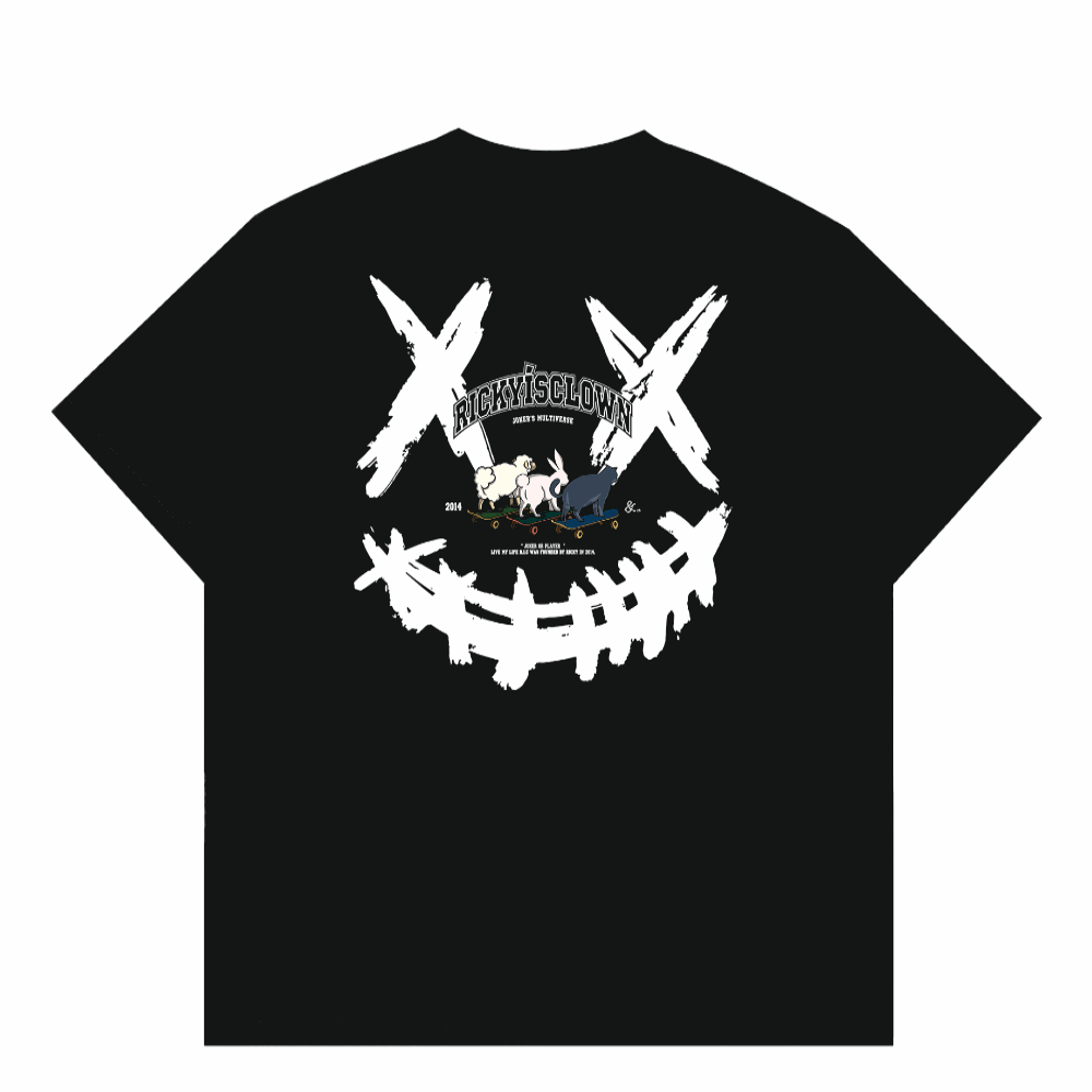 RickyisClown "Friends Forever" Ripped Smiley Tee RIC“老友记”撕裂笑脸短袖