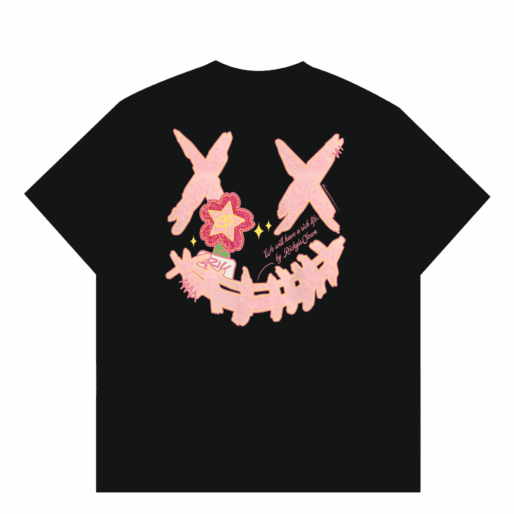 RIC "Money Flower" Ripped Smiley Tee “有钱花”撕裂笑脸短袖