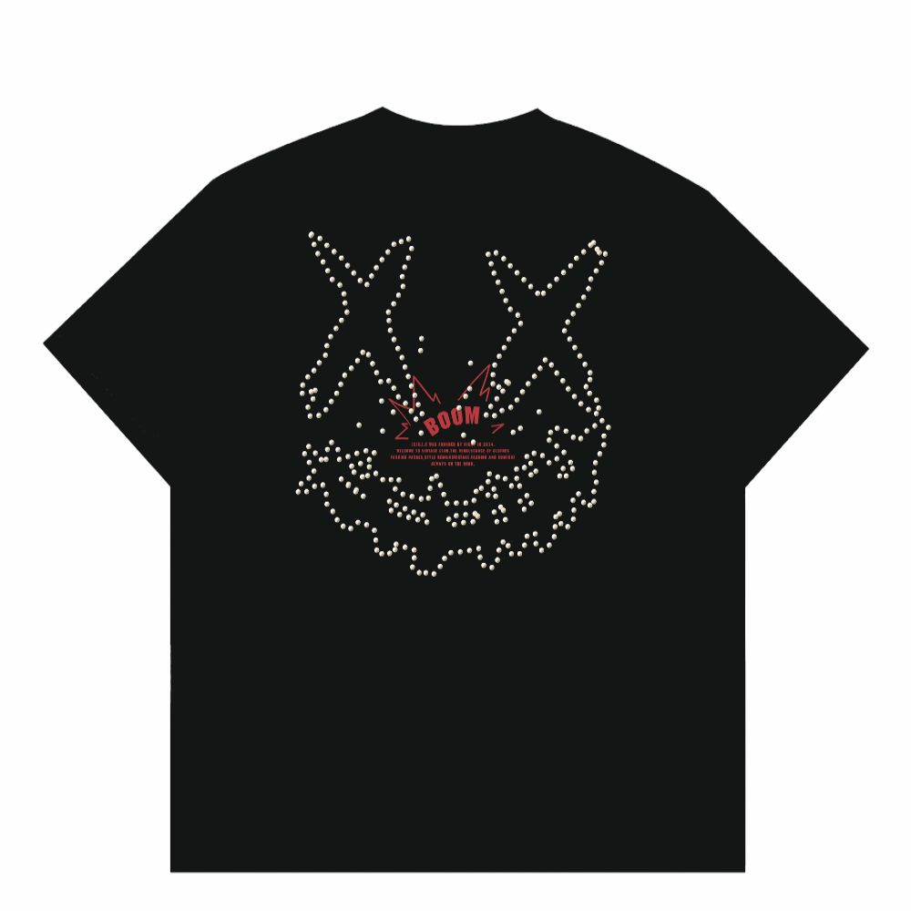 RickyisClown Pearl Popcorn Ripped Smiley Tee RIC珍珠爆米花撕裂笑脸短袖