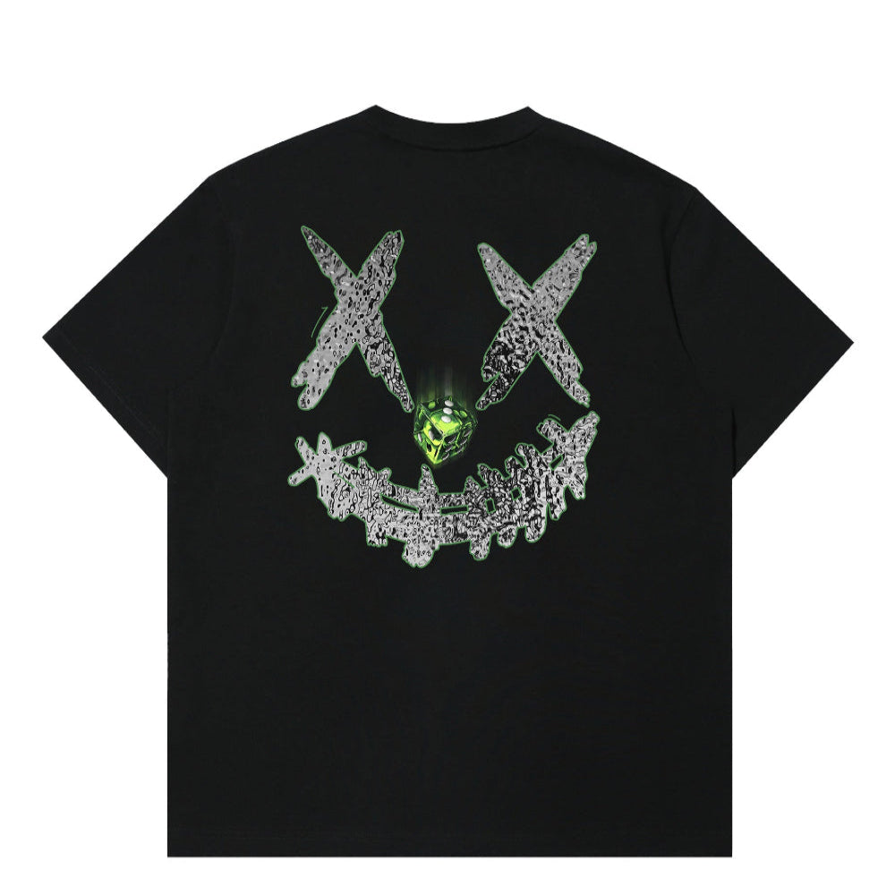 RIC Jade Dice Silver Leather Tee 碧绿骰子银皮短袖