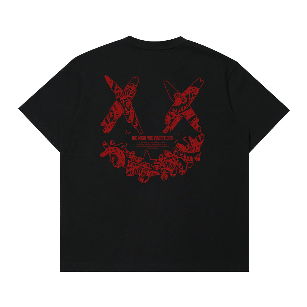 RickyisClown Paper-Cut Serpent Ripped Smiley Tee RIC剪纸蛇灵撕裂笑脸短袖