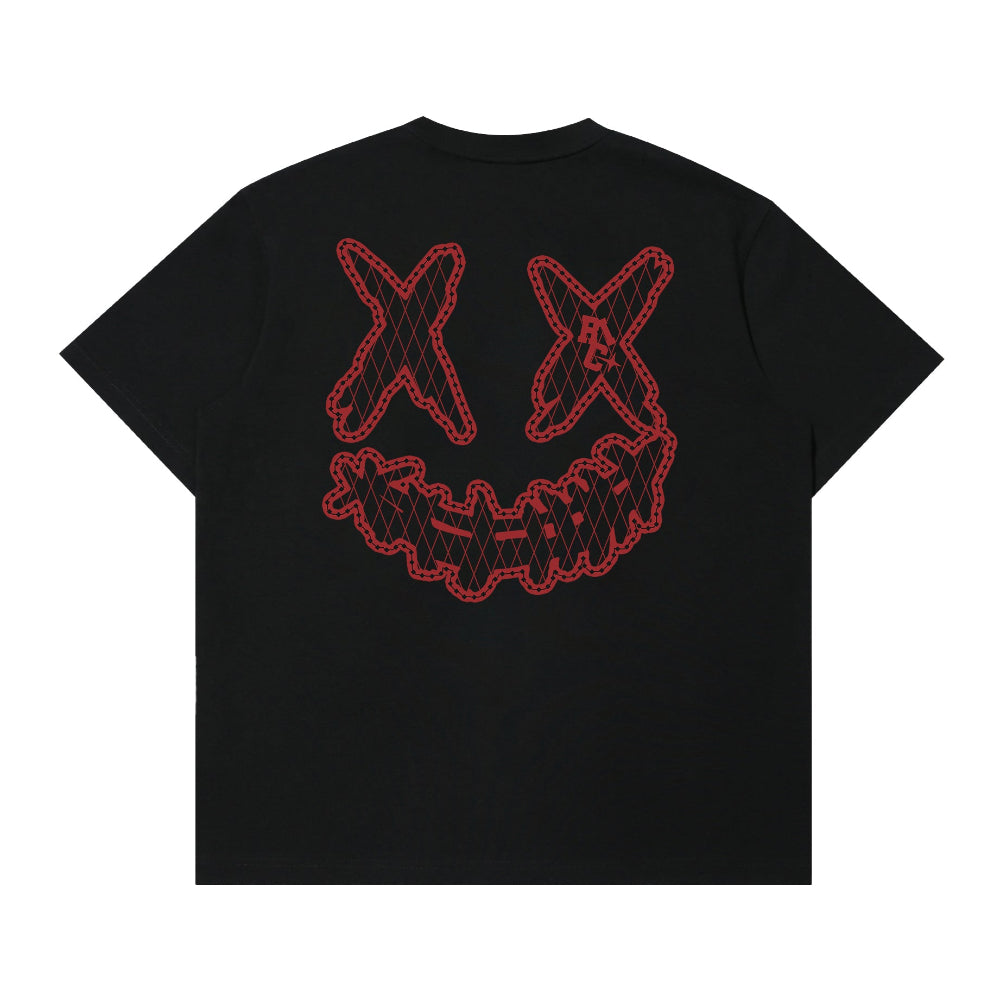 RickyisClown Red Cut-Out Robek Smiley Tee RIC红色切割撕裂笑脸短袖