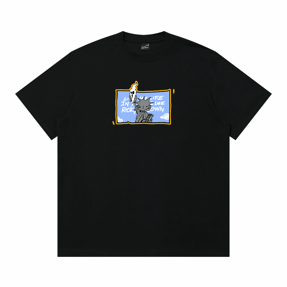 RickyisClown"Liberty Pineapple" Borderless Smiley Tee RIC“自由象征”菠萝头撕裂笑脸短袖