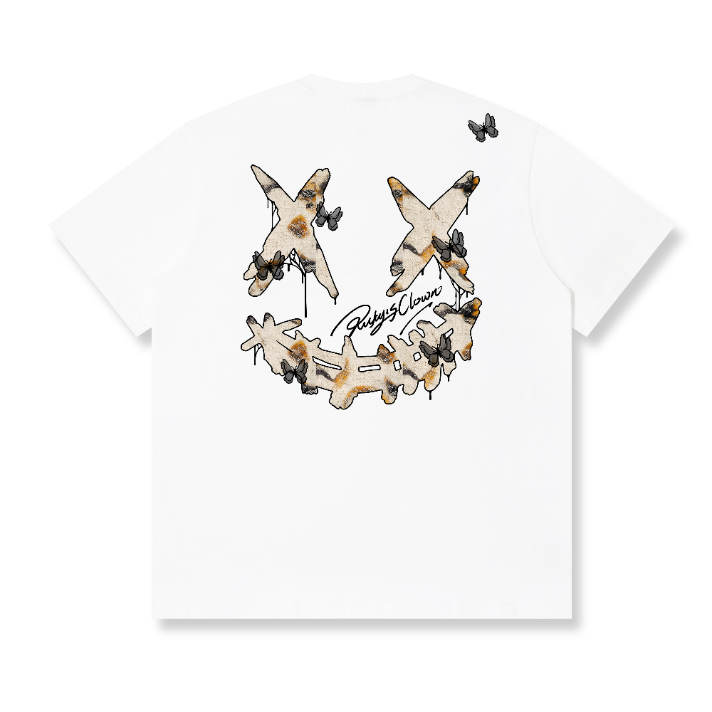 RickyisClown Faded Wings Torn Smile Tee RIC褪色之翼撕裂笑笑脸短袖