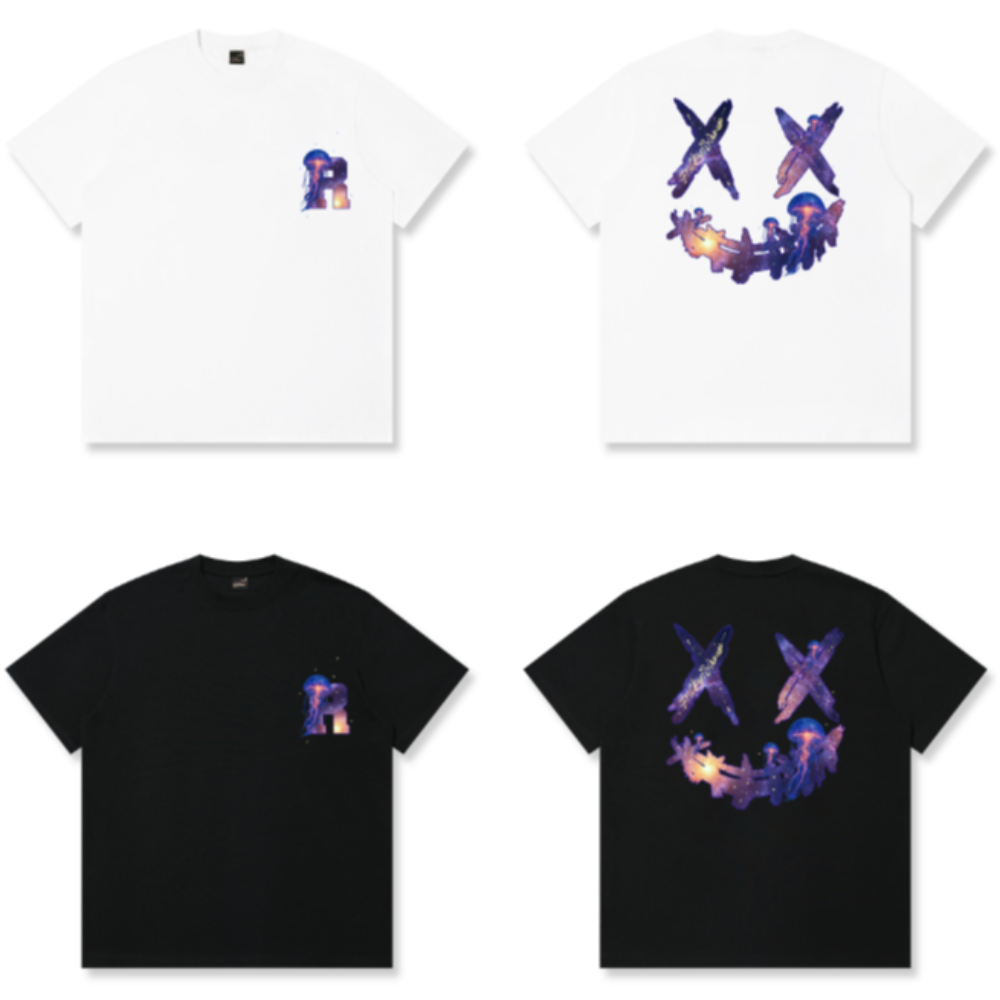 RickyisClown Galaxy Jellyfish Torn Smile Tee RIC星空水母撕裂笑脸短袖
