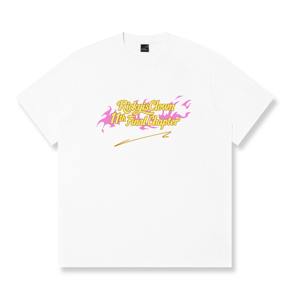 RickyisClown Pink Blaze Torn Smile Tee RIC粉焰侵袭撕裂笑脸短袖
