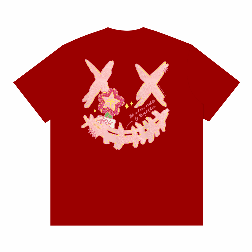 "Money Flower" Ripped Smiley Tee “有钱花”撕裂笑脸短袖