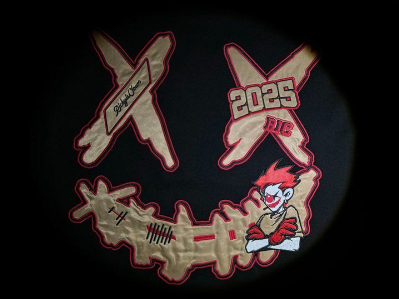 RickyisClown Joker Era Embroidered Patch Ripped Smiley Tee RIC小丑元年贴布绣撕裂笑脸短袖